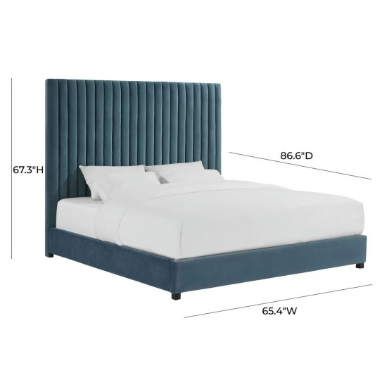 TOV Furniture Arabelle Sea Blue Bed in Queen