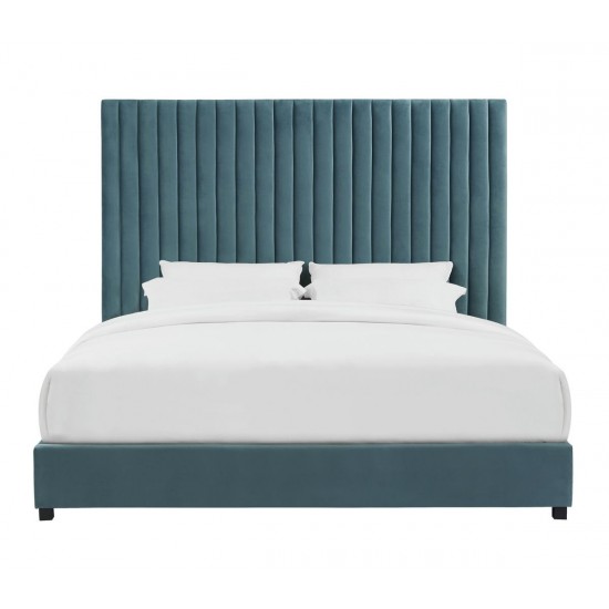 TOV Furniture Arabelle Sea Blue Bed in Queen