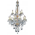 Elegant Lighting Verona 15 Light Gold Chandelier Clear Swarovski Elements Crystal