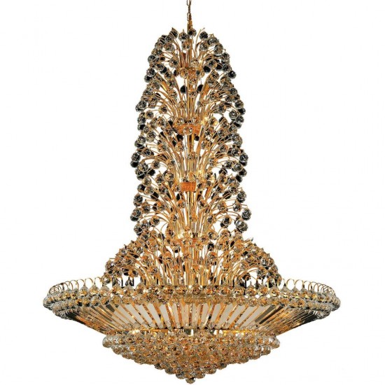 Elegant Lighting Sirius 43 Light Gold Chandelier Clear Elegant Cut Crystal