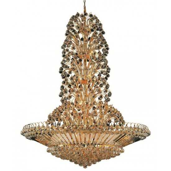 Elegant Lighting Sirius 43 Light Gold Chandelier Clear Elegant Cut Crystal