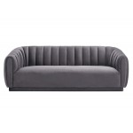 TOV Furniture Arno Grey Velvet Sofa