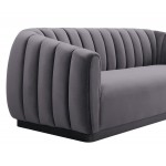 TOV Furniture Arno Grey Velvet Sofa