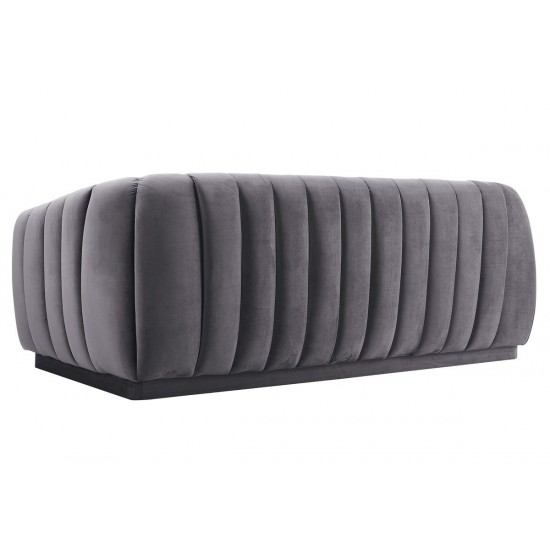 TOV Furniture Arno Grey Velvet Sofa