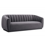 TOV Furniture Arno Grey Velvet Sofa