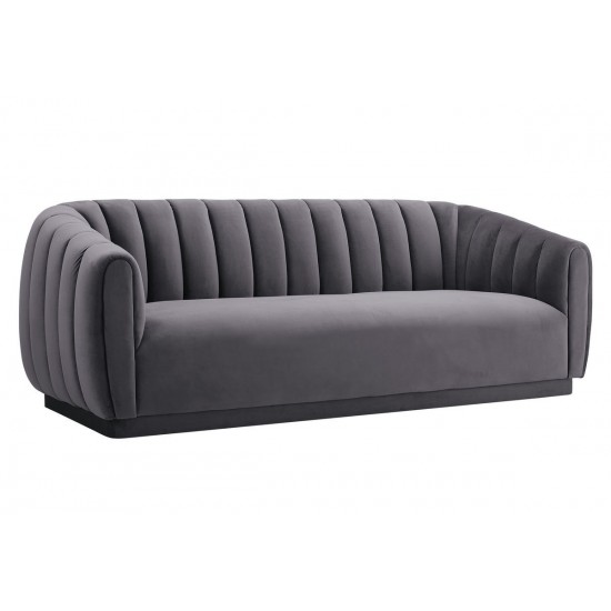 TOV Furniture Arno Grey Velvet Sofa