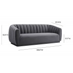 TOV Furniture Arno Grey Velvet Sofa