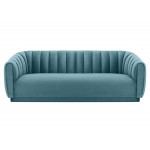 TOV Furniture Arno Sea Blue Velvet Sofa