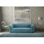 TOV Furniture Arno Sea Blue Velvet Sofa