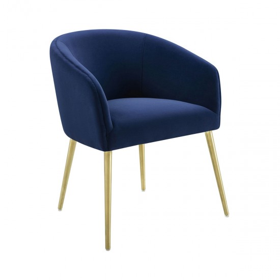 TOV Furniture Arya Performance Velvet Navy Dining Chair