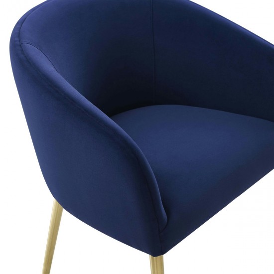 TOV Furniture Arya Performance Velvet Navy Dining Chair