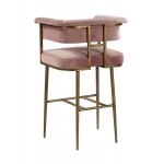 TOV Furniture Astrid Blush Velvet Bar Stool