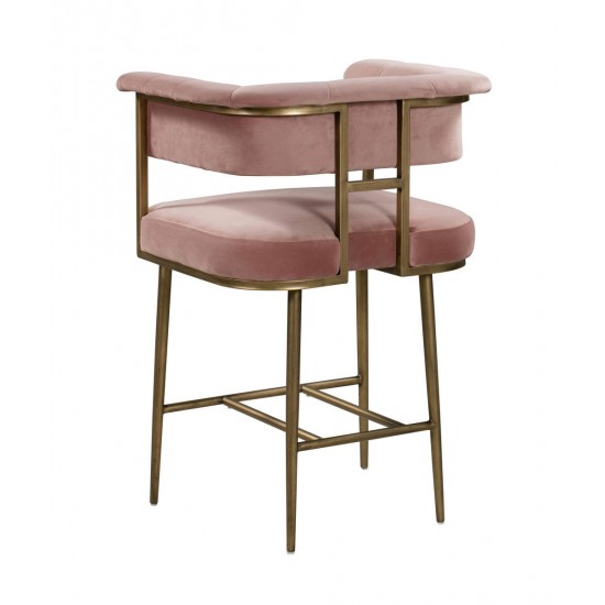 TOV Furniture Astrid Blush Velvet Counter Stool