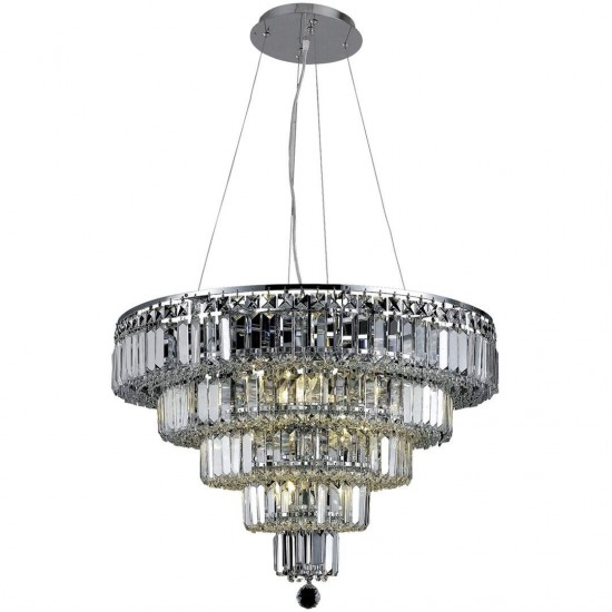 Elegant Lighting Maxime 14 Light Chrome Chandelier Clear Royal Cut Crystal