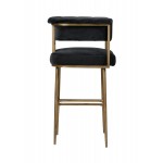 TOV Furniture Astrid Grey Velvet Bar Stool