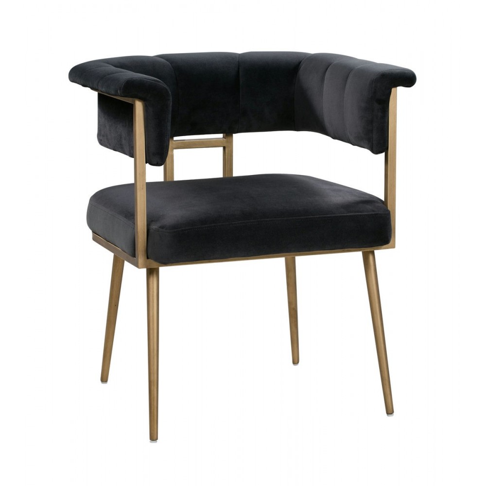 TOV Furniture Astrid Grey Velvet Chair