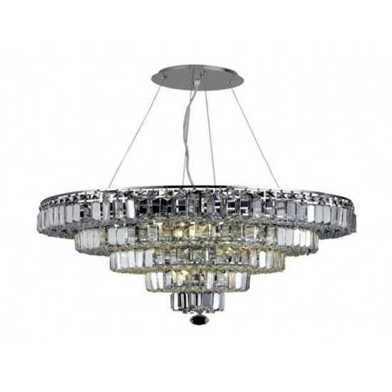 Elegant Lighting Maxime 14 Light Chrome Chandelier Clear Royal Cut Crystal