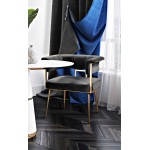 TOV Furniture Astrid Grey Velvet Chair