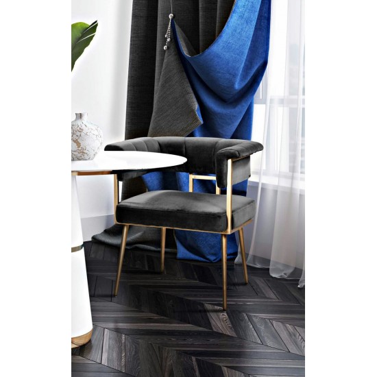 TOV Furniture Astrid Grey Velvet Chair