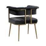 TOV Furniture Astrid Grey Velvet Chair