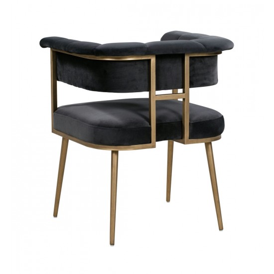 TOV Furniture Astrid Grey Velvet Chair