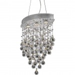 Elegant Lighting Galaxy 3 Light Chrome Pendant Clear Swarovski Elements Crystal