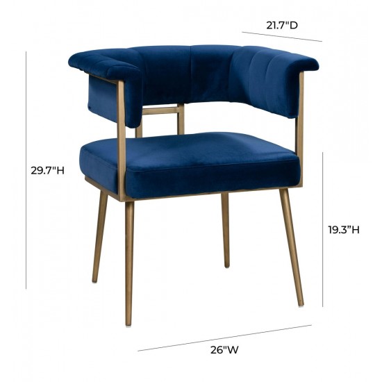 TOV Furniture Astrid Navy Velvet Chair