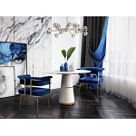 TOV Furniture Astrid Navy Velvet Chair