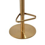 TOV Furniture Astro Black and Gold Adjustable Stool