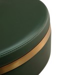 TOV Furniture Astro Malachite Green and Gold Adjustable Stool