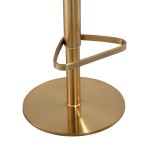 TOV Furniture Astro White and Gold Adjustable Stool