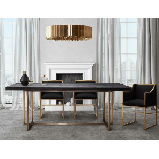 TOV Furniture Atara Black Velvet Gold Chair
