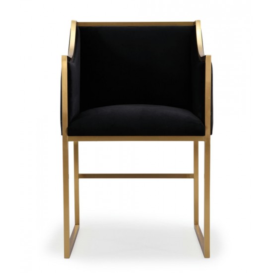 TOV Furniture Atara Black Velvet Gold Chair