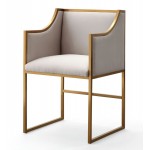 TOV Furniture Atara Cream Velvet Gold Chair