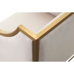 TOV Furniture Atara Cream Velvet Gold Chair