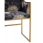 TOV Furniture Atara Floral Velvet Gold Chair