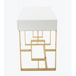 TOV Furniture Audrey White Lacquer Desk