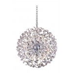 Elegant Lighting Tiffany 45 Light Chrome Chandelier Clear Elegant Cut Crystal