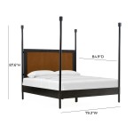 TOV Furniture Ava Four-Poster Bed in King