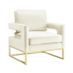 TOV Furniture Avery Cream Velvet Chair