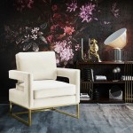 TOV Furniture Avery Cream Velvet Chair