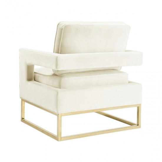 TOV Furniture Avery Cream Velvet Chair