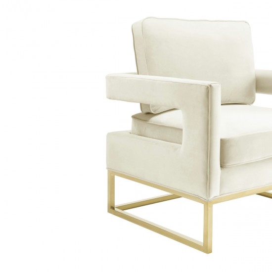 TOV Furniture Avery Cream Velvet Chair