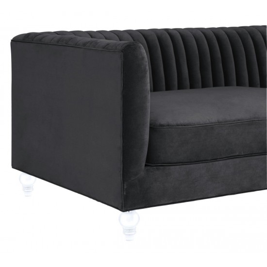 TOV Furniture Aviator Grey Velvet Sofa