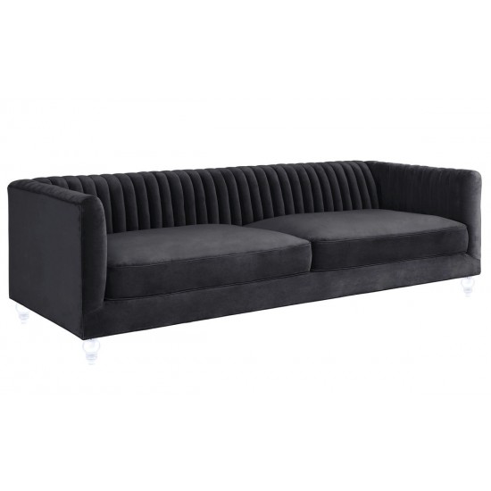 TOV Furniture Aviator Grey Velvet Sofa