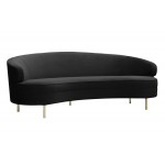 TOV Furniture Baila Black Velvet Sofa