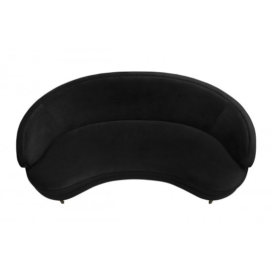 TOV Furniture Baila Black Velvet Sofa