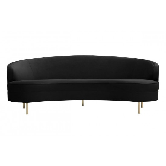 TOV Furniture Baila Black Velvet Sofa