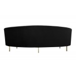 TOV Furniture Baila Black Velvet Sofa