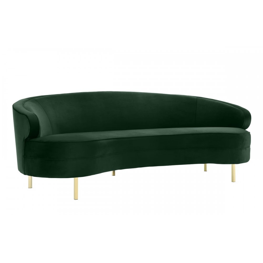 TOV Furniture Baila Forest Green Velvet Sofa